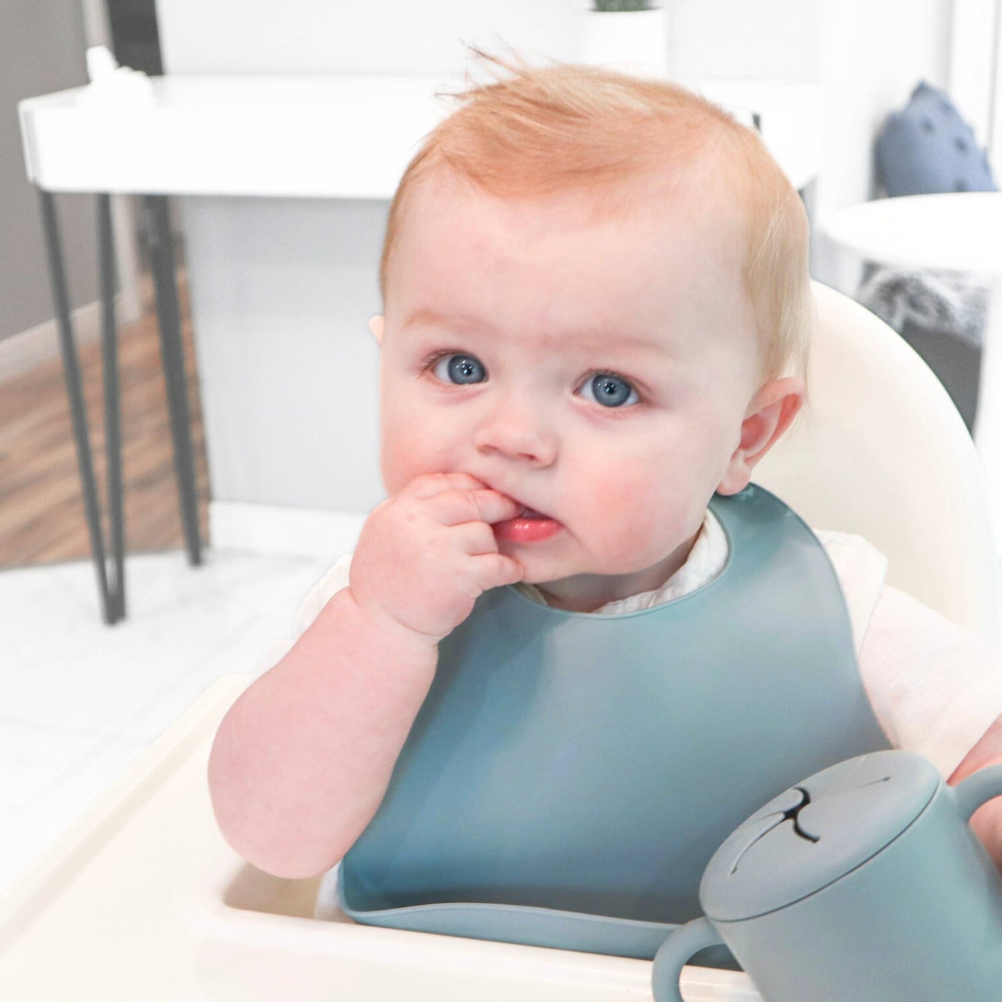 Silicone Bib - Dusty Teal