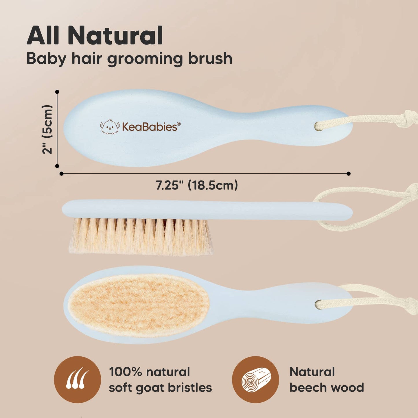 Blue - Baby Hair Brush