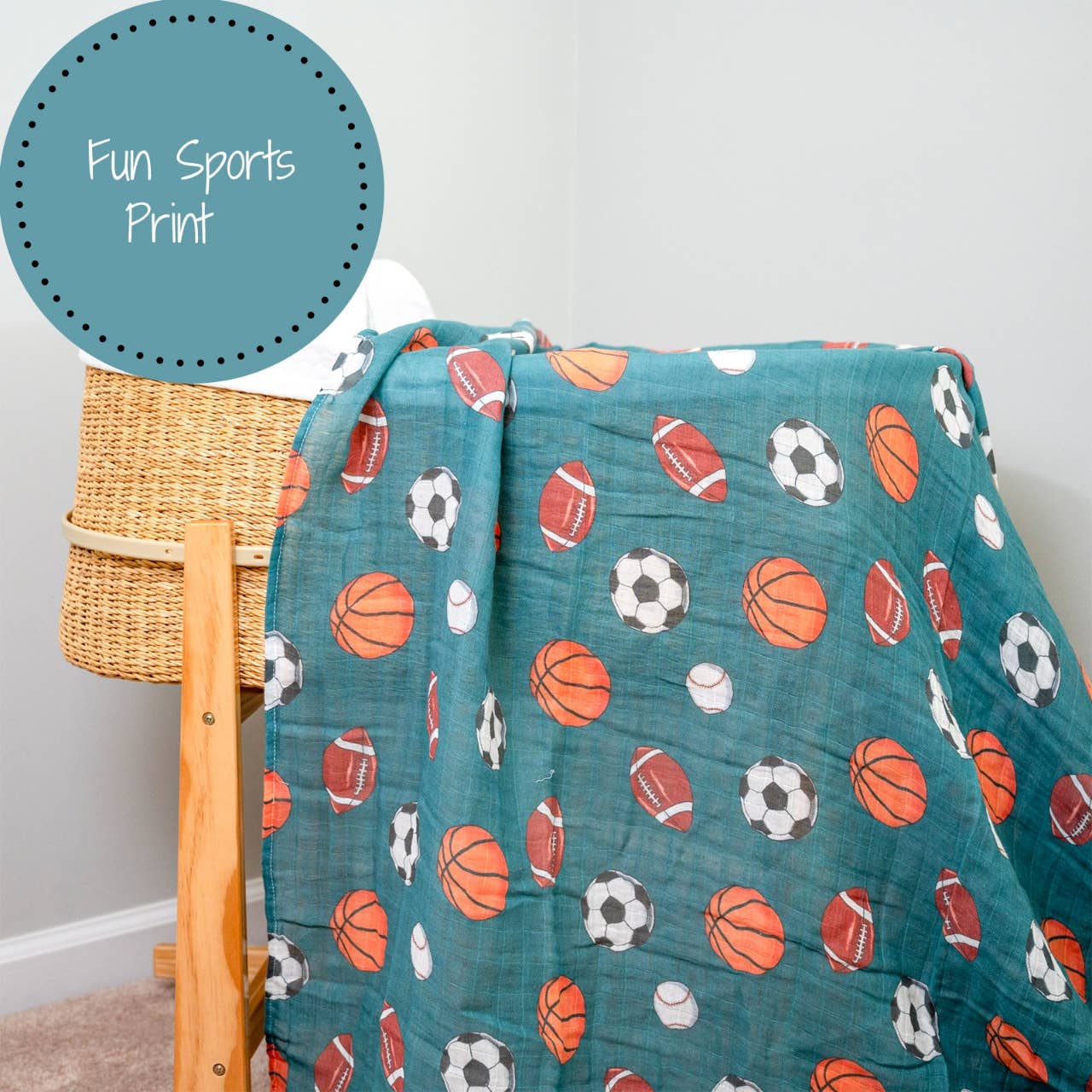 Little Athlete Swaddle Blanket