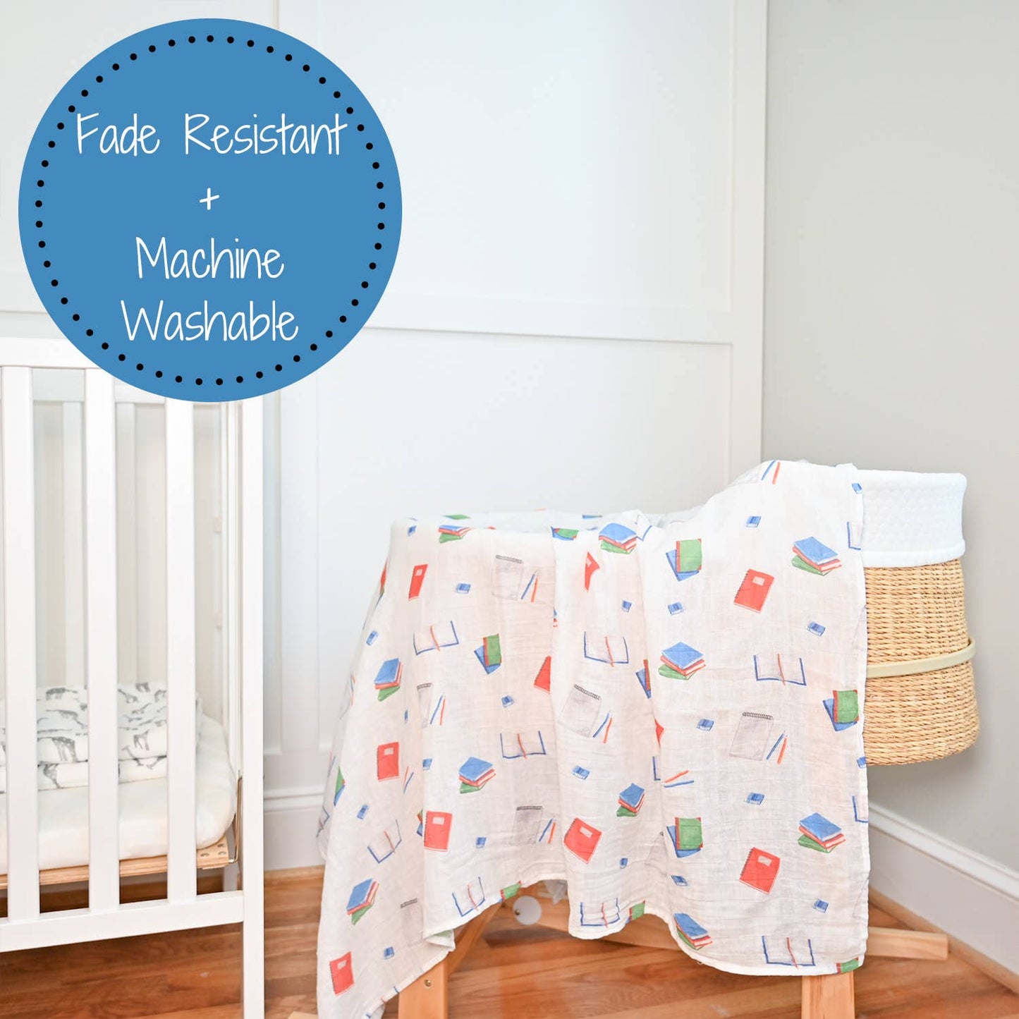 Bookworm Swaddle Blanket