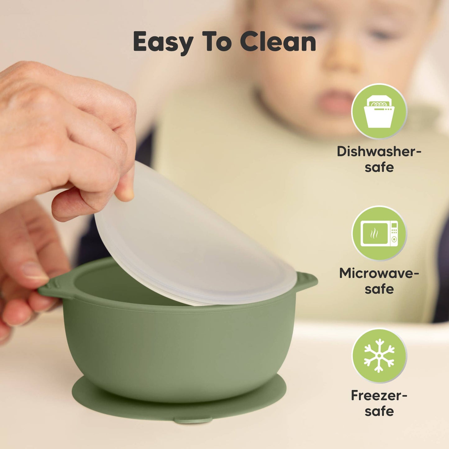2-Pack Prep Suction Bowls with Lids - Slate