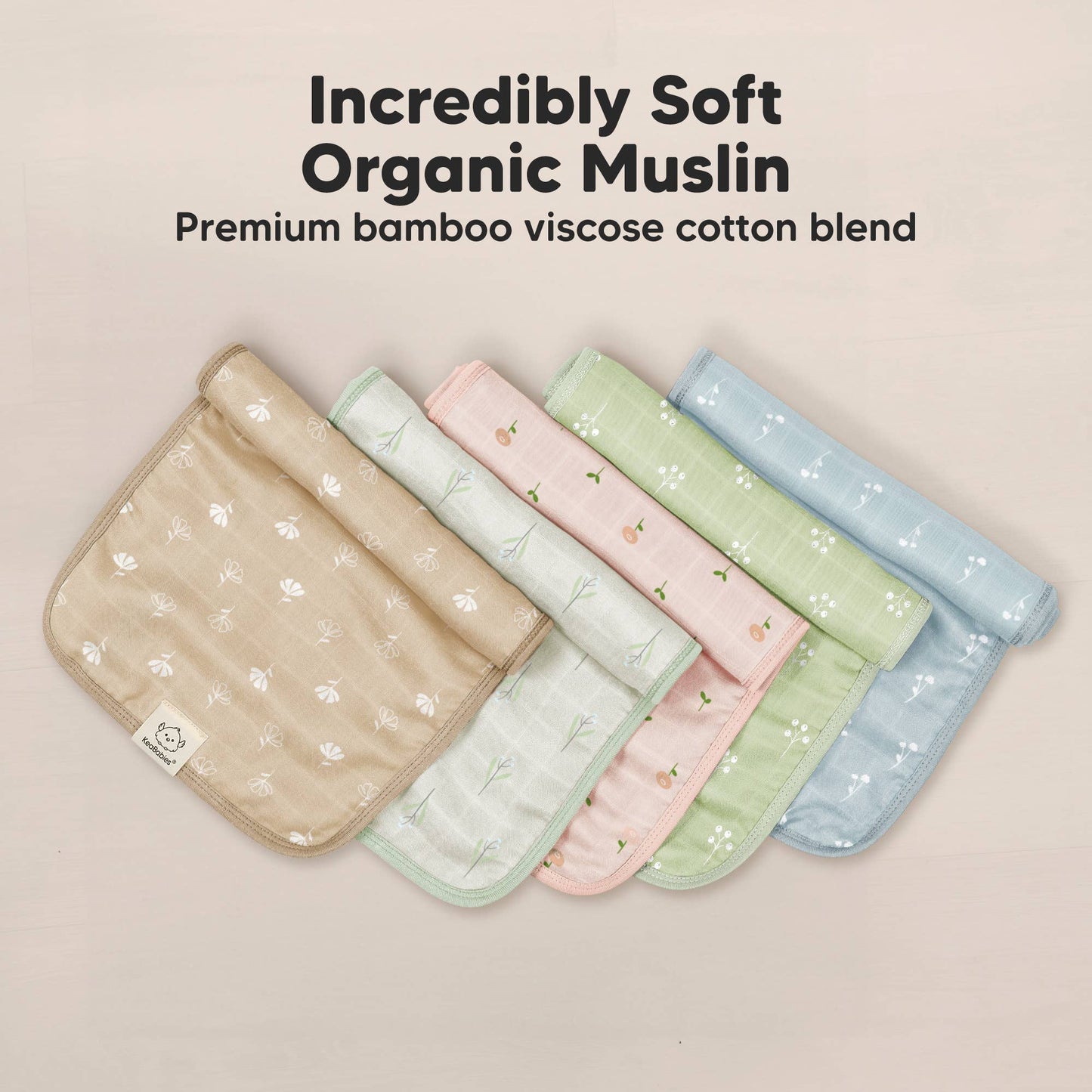 Wild Bloom Pack Muslin Burp Cloths