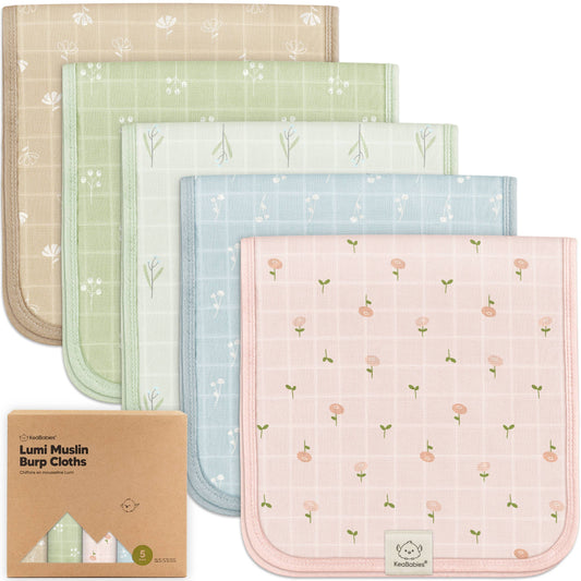 Wild Bloom Pack Muslin Burp Cloths