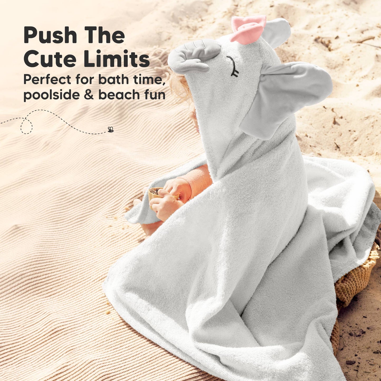 Ella Hooded Baby Bath Towels for Newborn