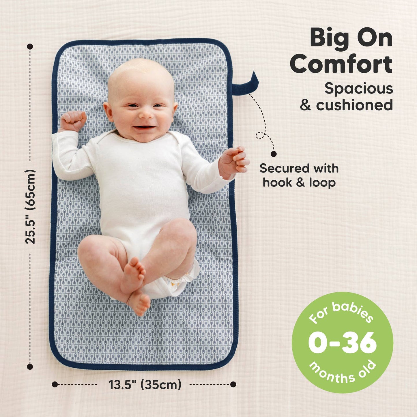 Navy Blue Diaper Changing Mat