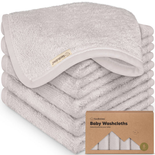 Heather Grey Pack Baby Wash Cloths