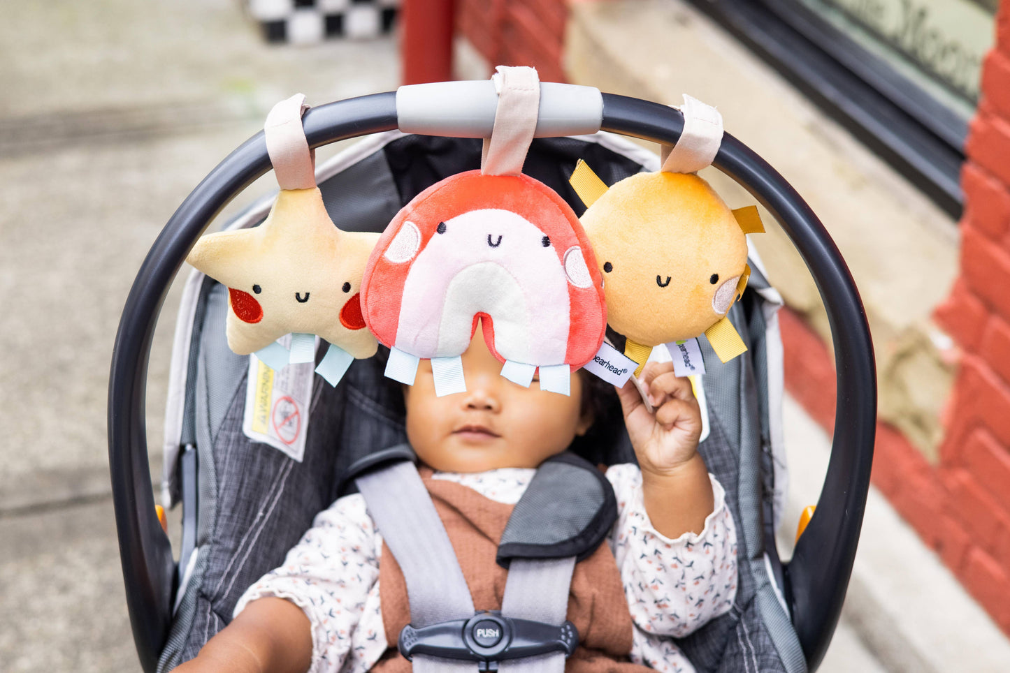 Rainbow Sun and Stars Stroller Toys, Set of 3
