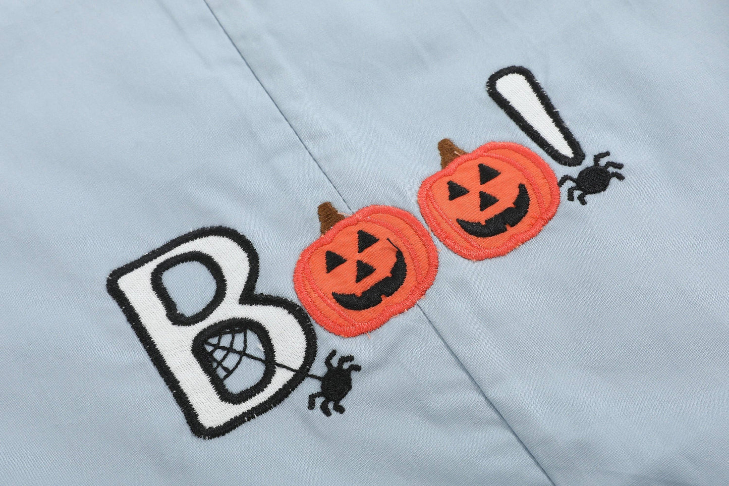 'Boo' Applique Overalls
