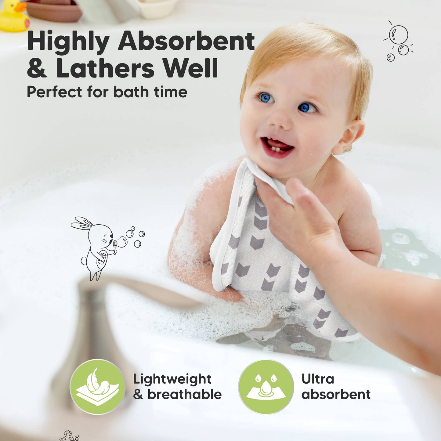 Grayscape Pack Baby Washcloths