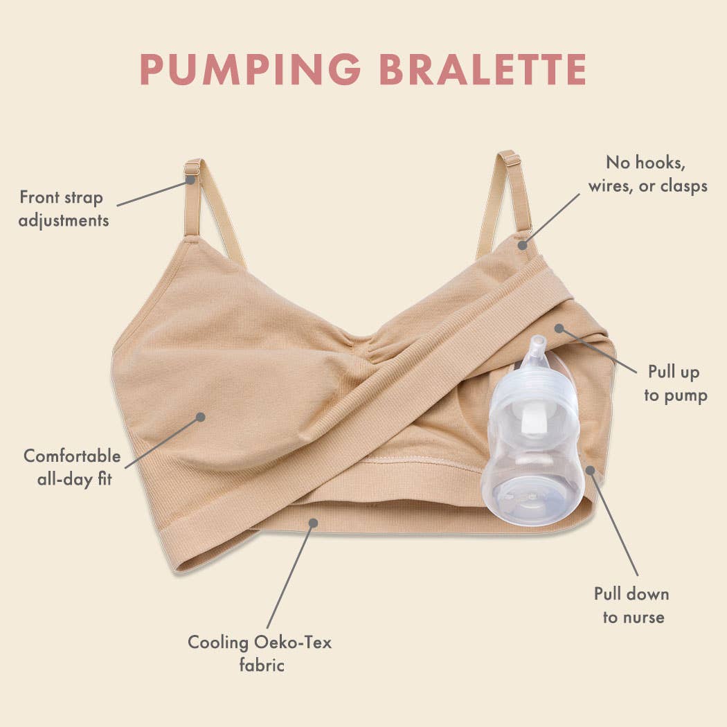 Pumping and Nursing Bralette / Beige