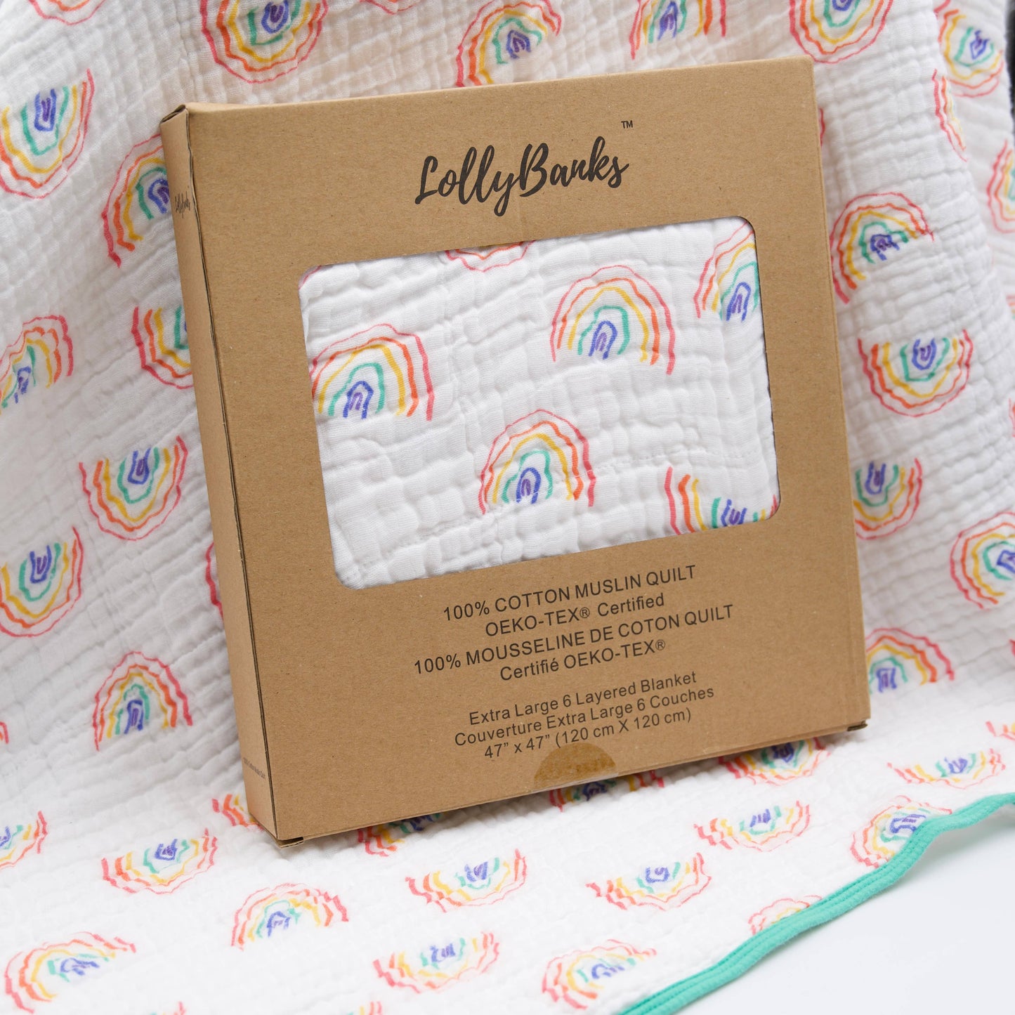 Somewhere Over The Rainbow Muslin Quilt