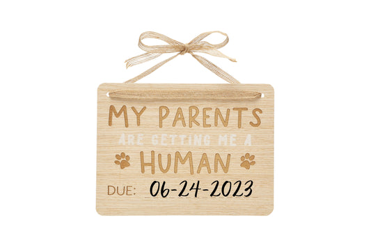 Pet Pregnancy Announcement Sign