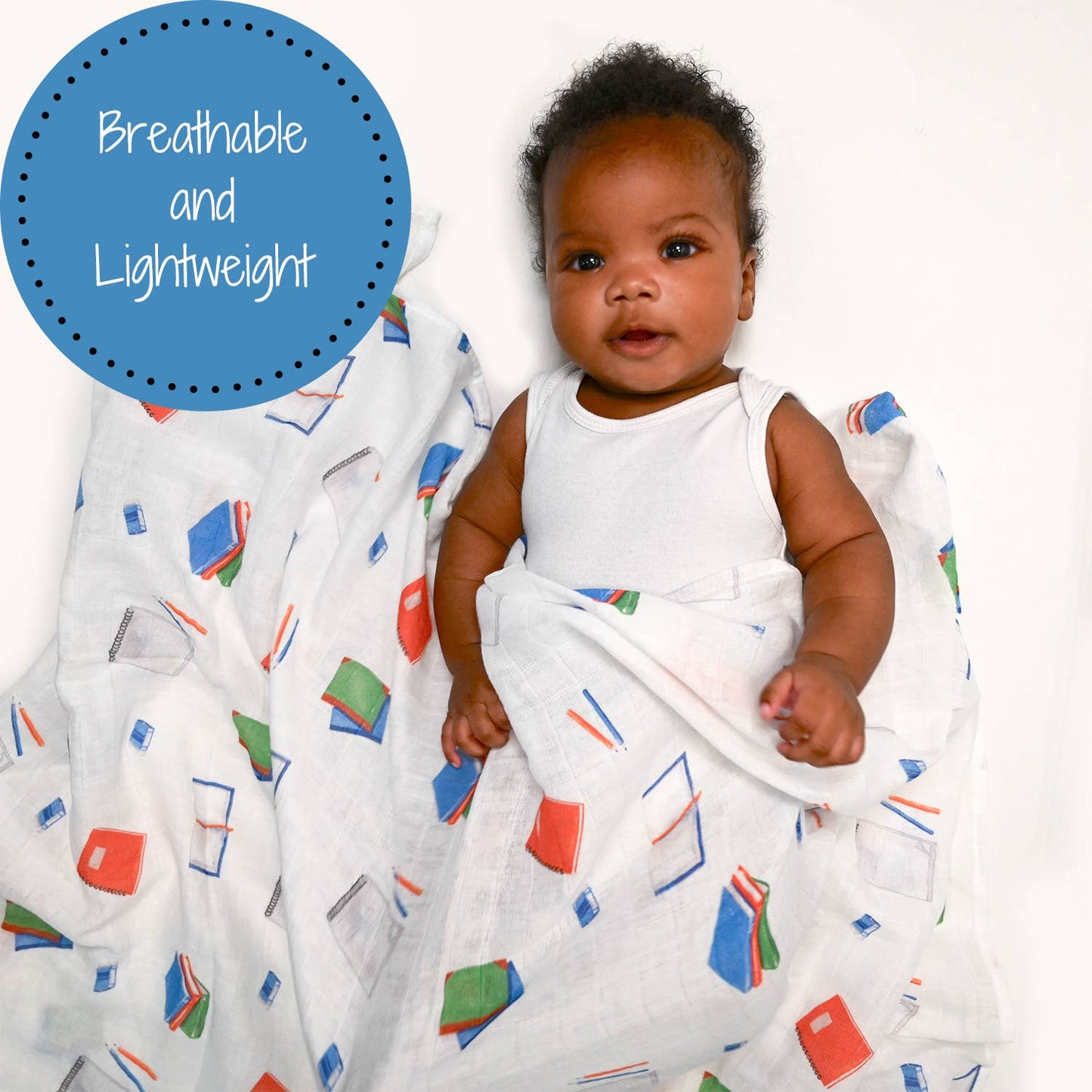 Bookworm Swaddle Blanket