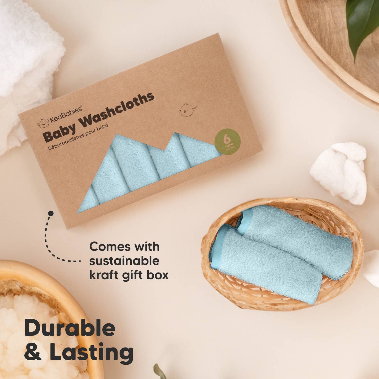 Bravo Blue Pack Baby Wash Cloths