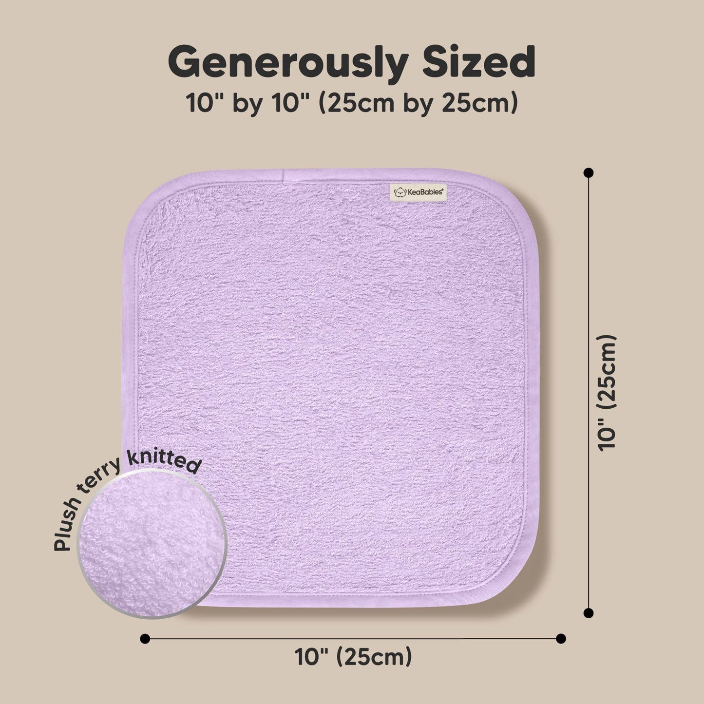 Lilac Pack Baby Wash Cloths