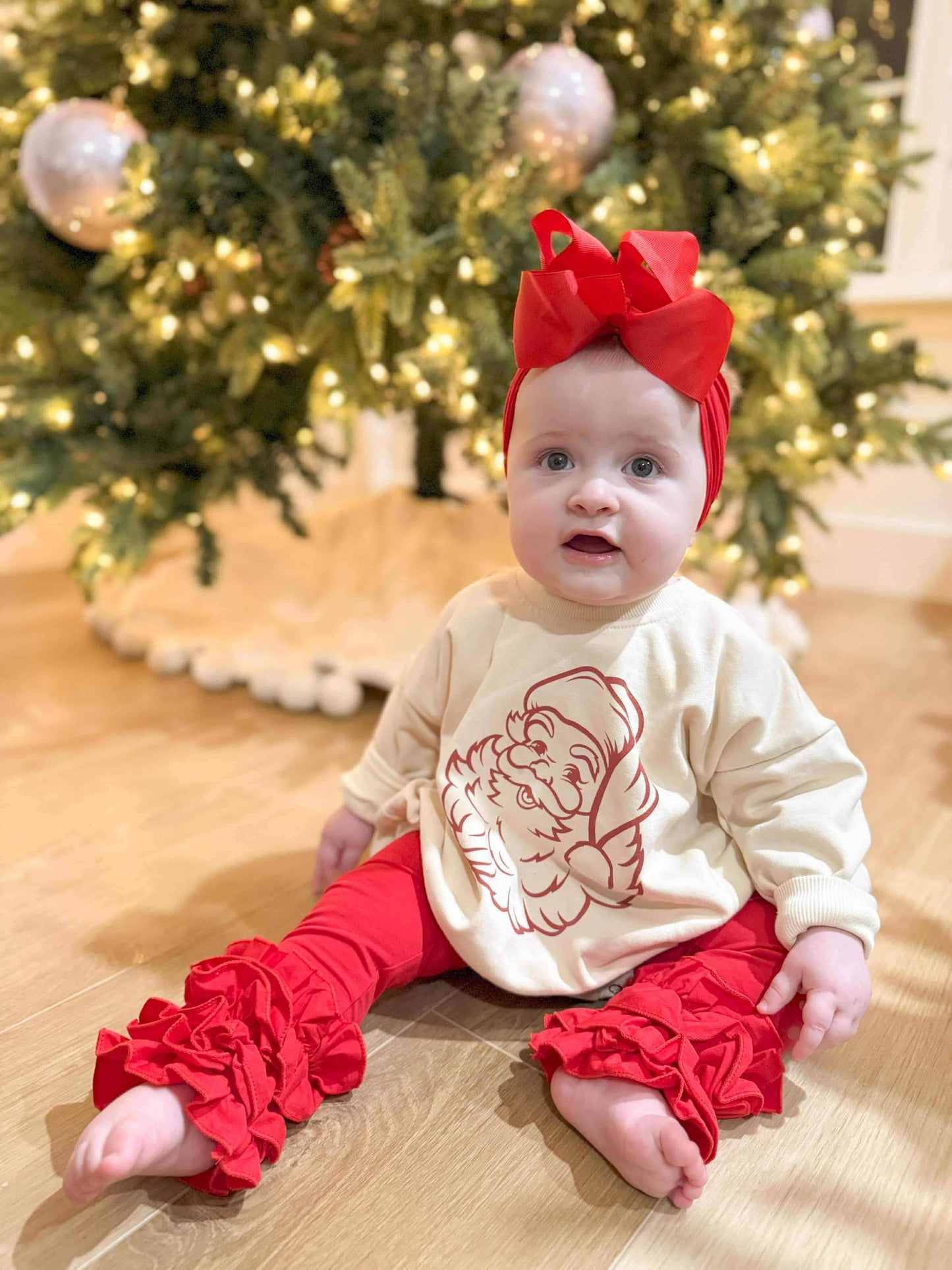 Vintage Santa Sweatshirt Romper