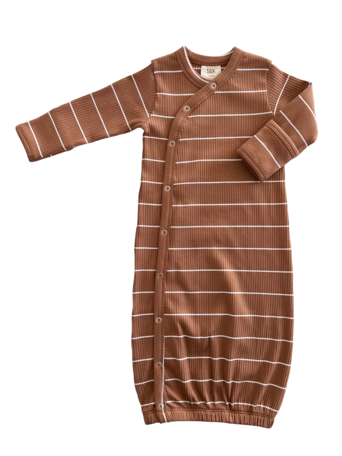 Saddle Stripe Ribbed Gown