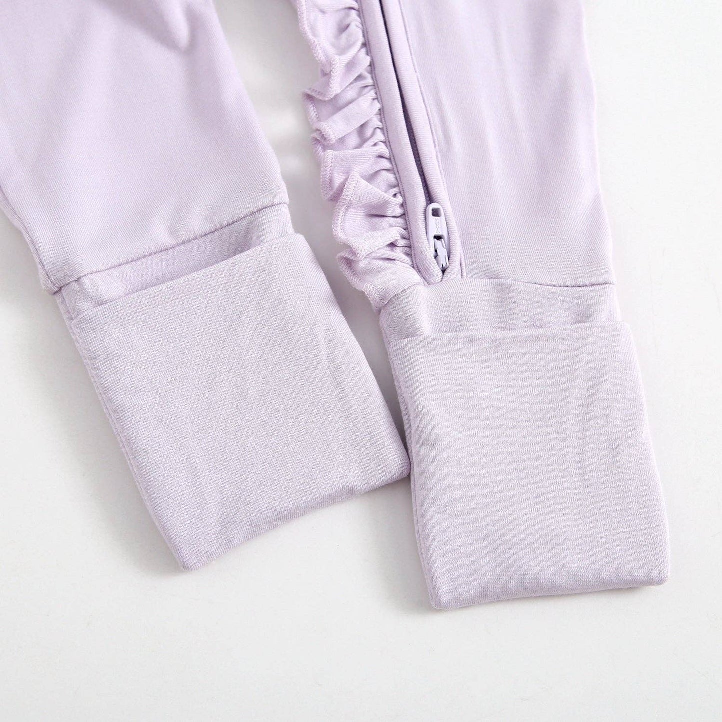 Ruffled Zippered Baby Romper for NICU & Preemies