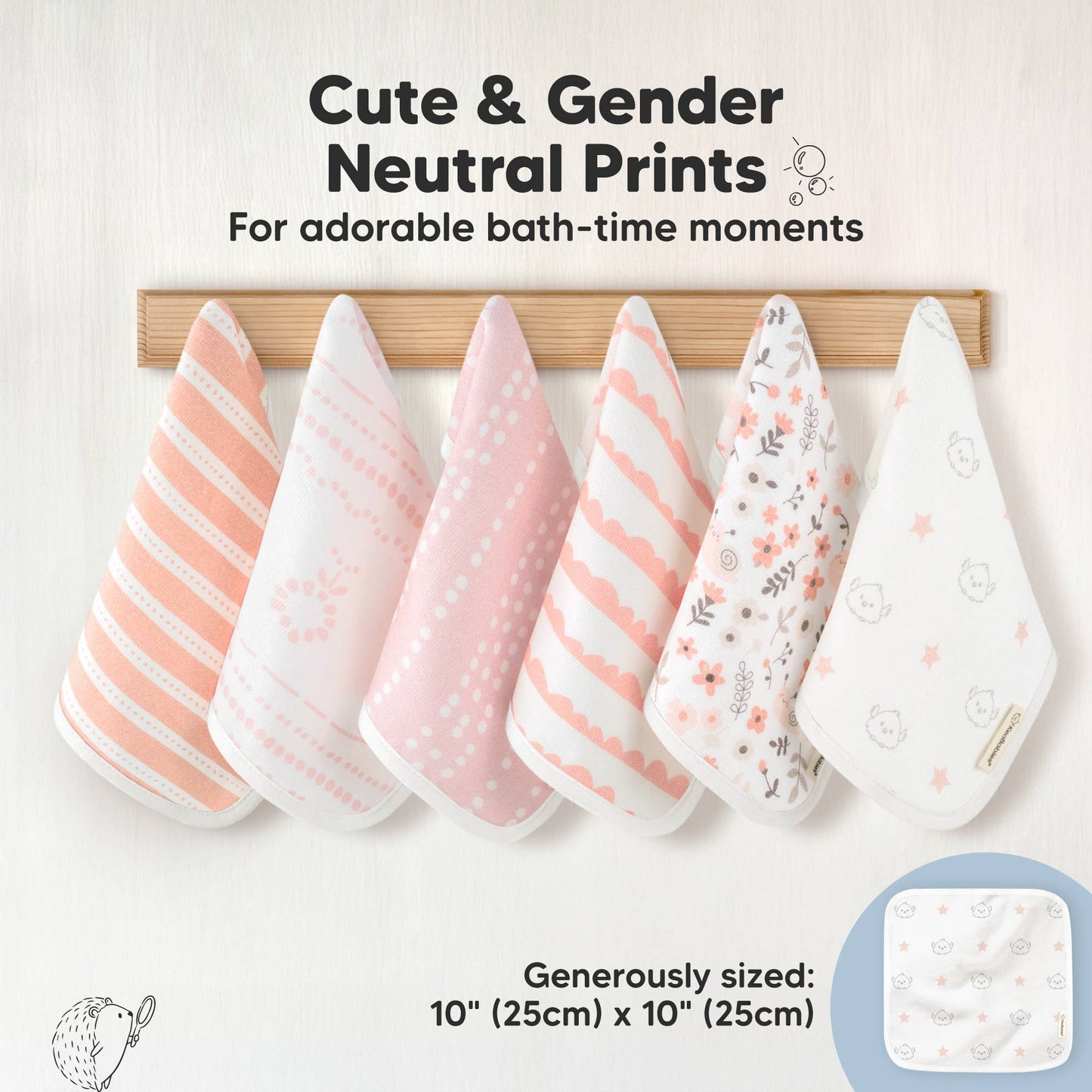 Sweet Charm Pack Baby Washcloths