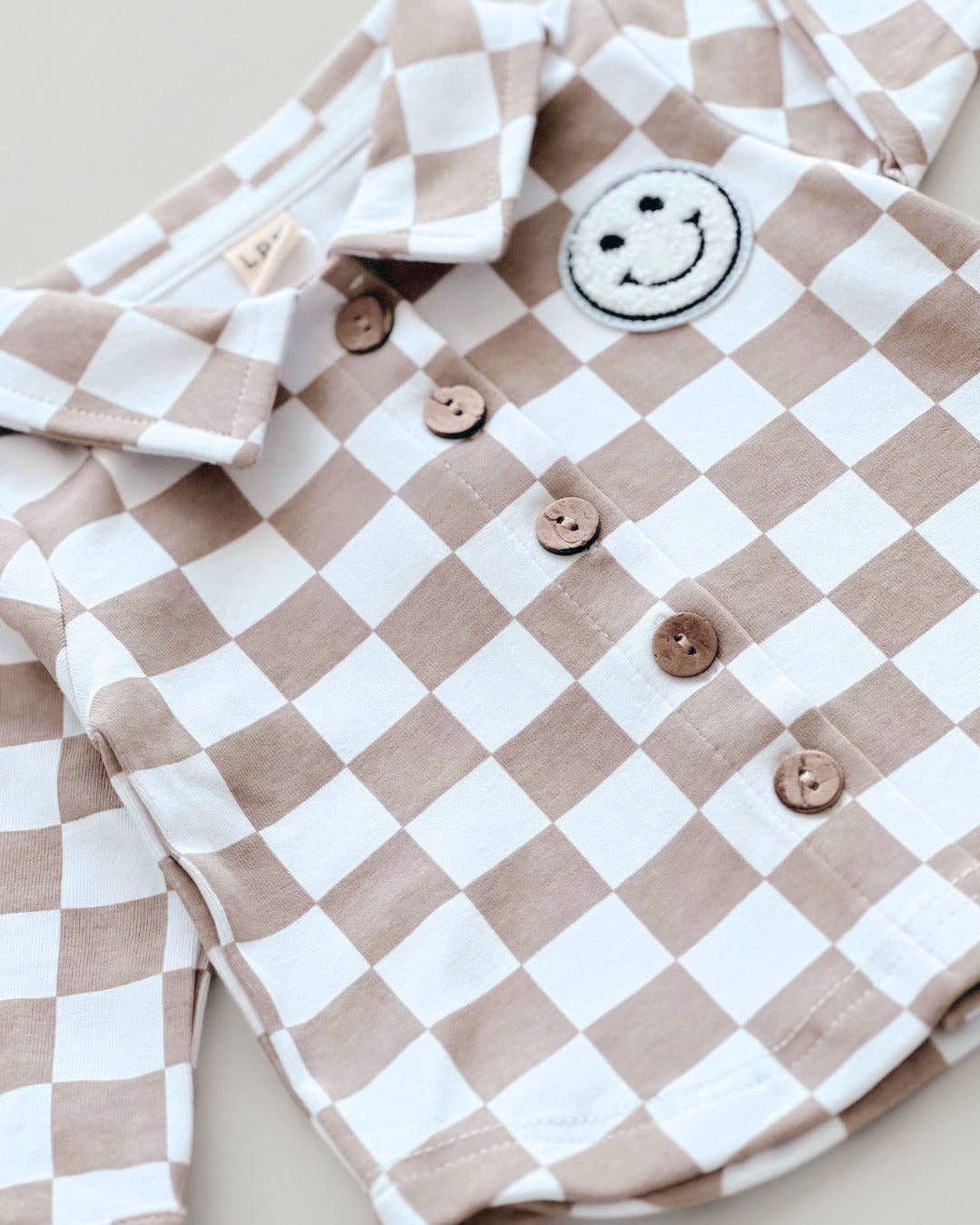 Fall Shacket | Smiley Checkered Latte