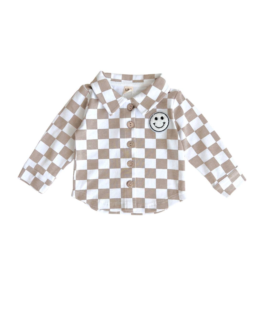 Fall Shacket | Smiley Checkered Latte