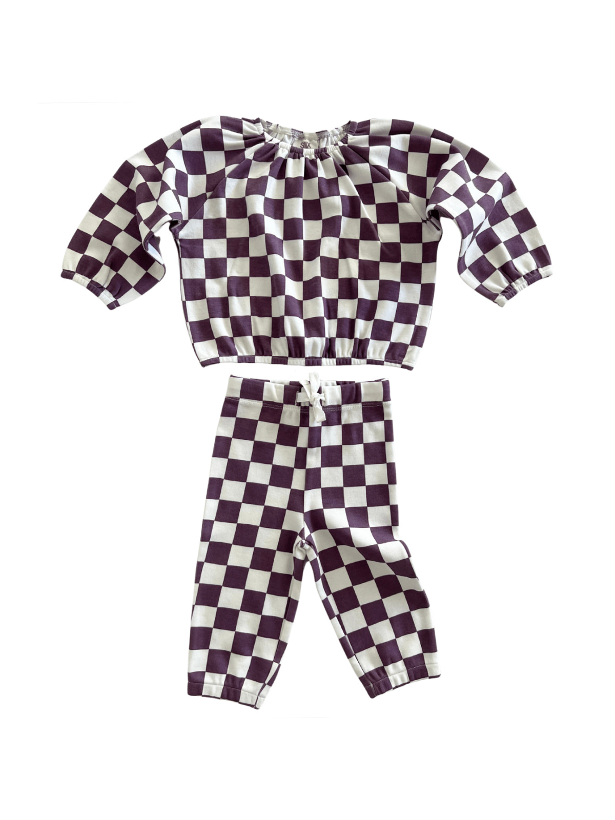 Berry Cheesecake Checkerboard / Top + Pant Set