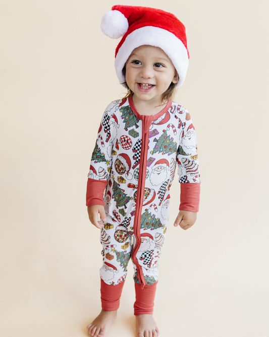 Retro Christmas Zippy Pajamas