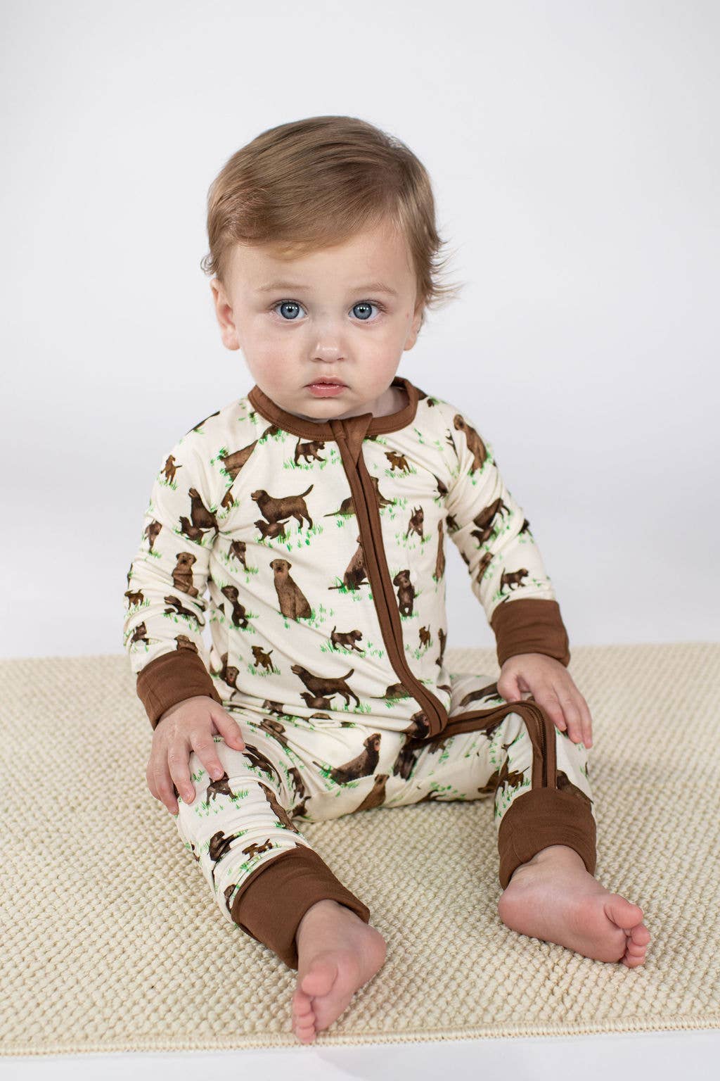 Chocolate Lab Dogs - Convertible Zippy PJs