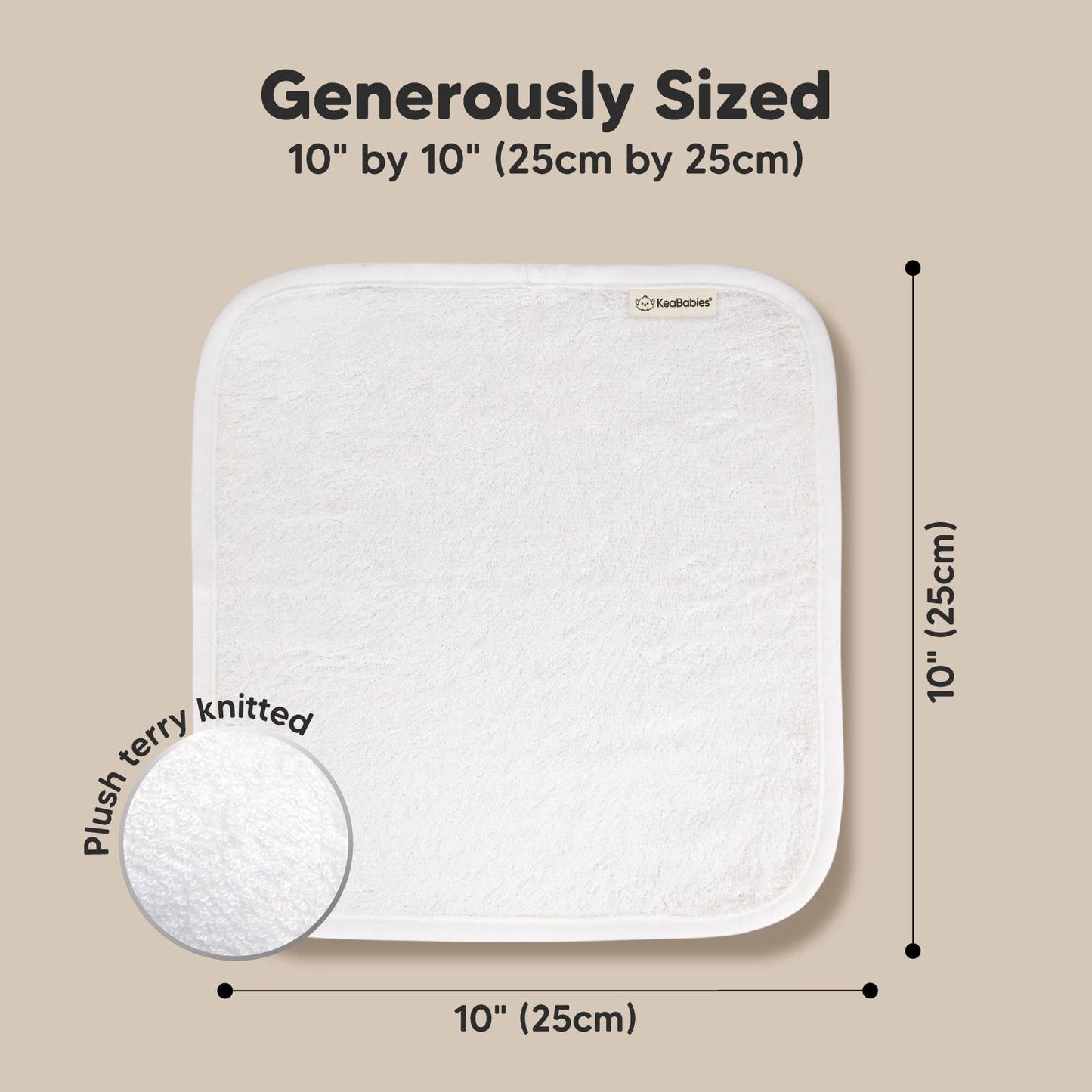 White Pack Baby Wash Cloths