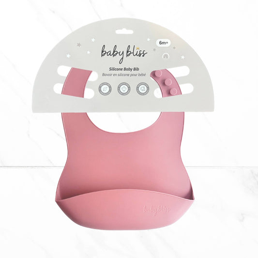 Silicone Bib - Dusty Rose