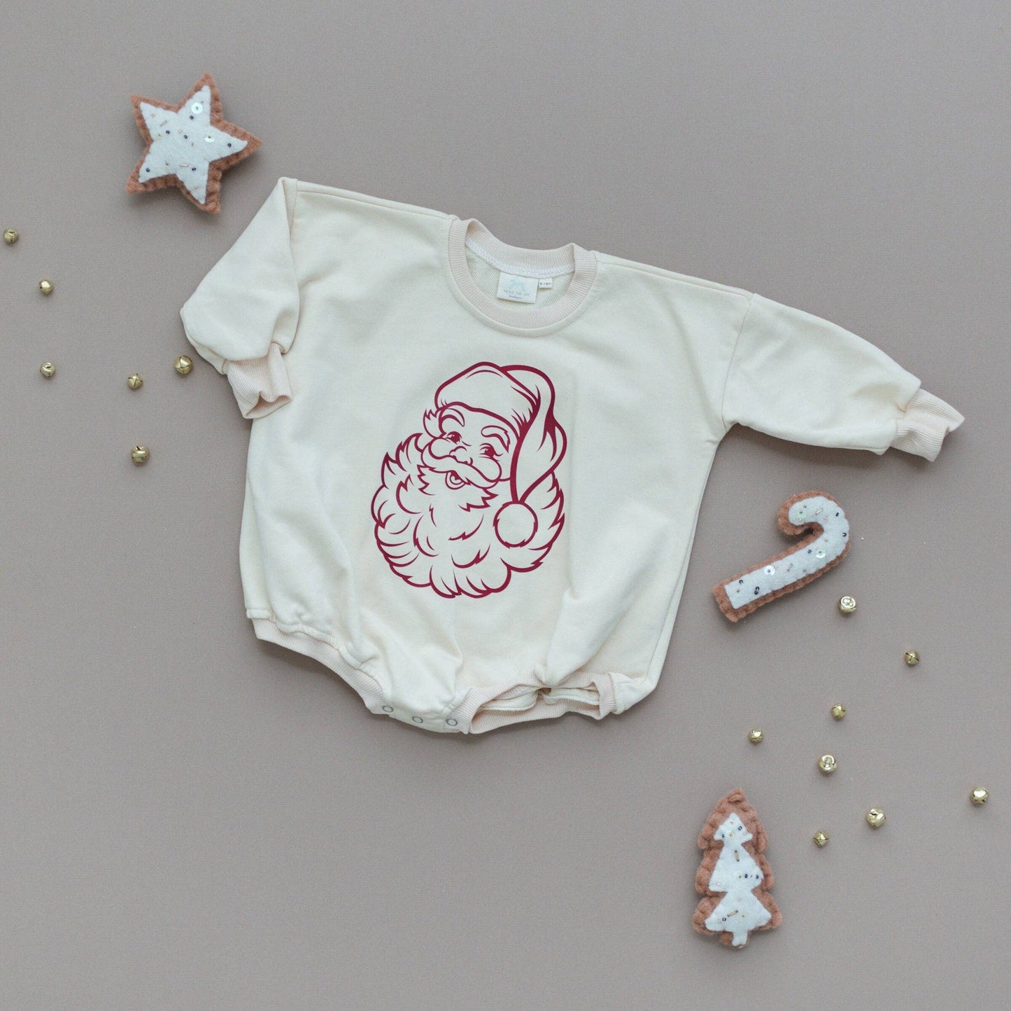 Vintage Santa Sweatshirt Romper