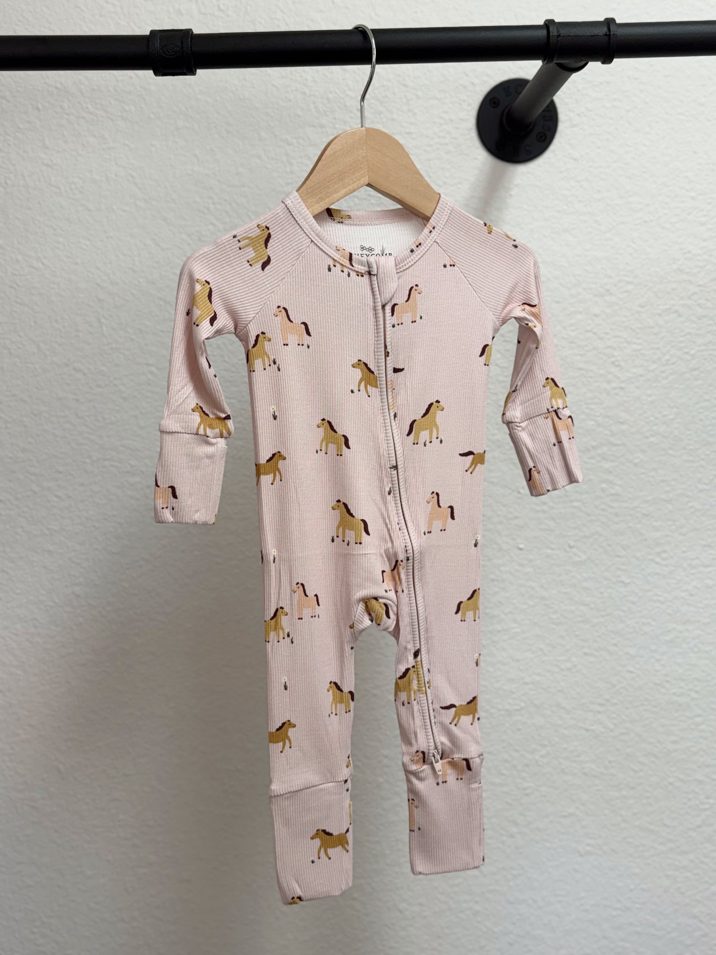 Pink Ponies Zip Pajamas