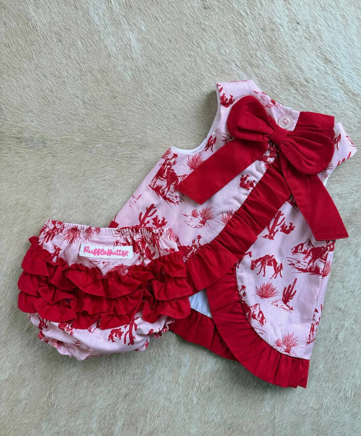 Western Toile Swing Top & Bloomer Set