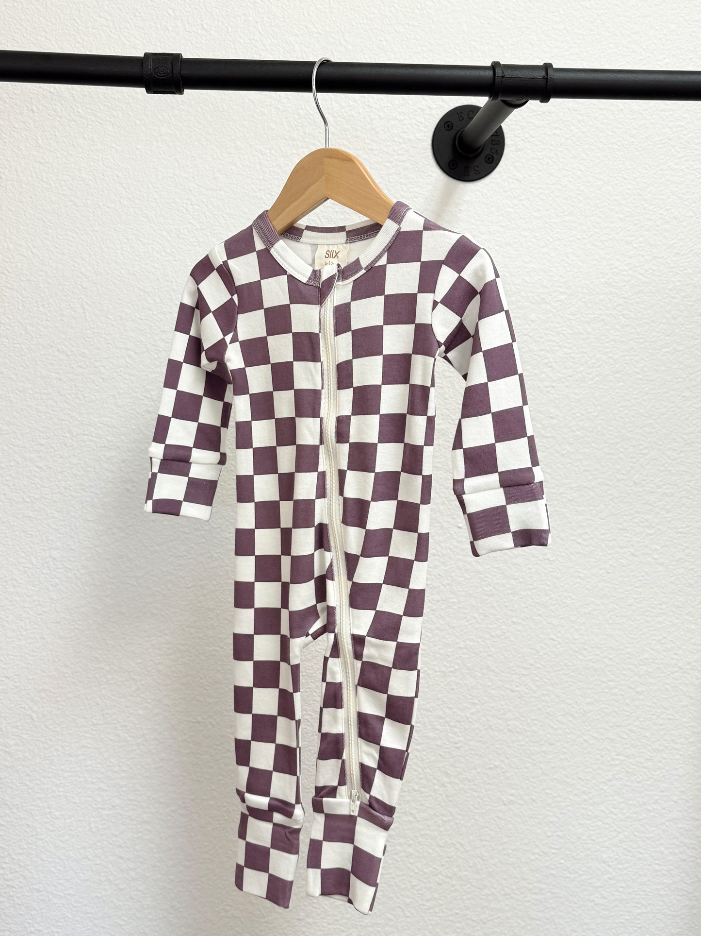 Berry Cheesecake Checkerboard / 2-Way Zip Romper