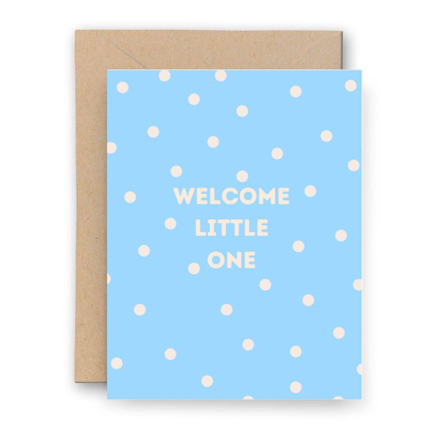 Welcome Little One Blue - Greeting Card