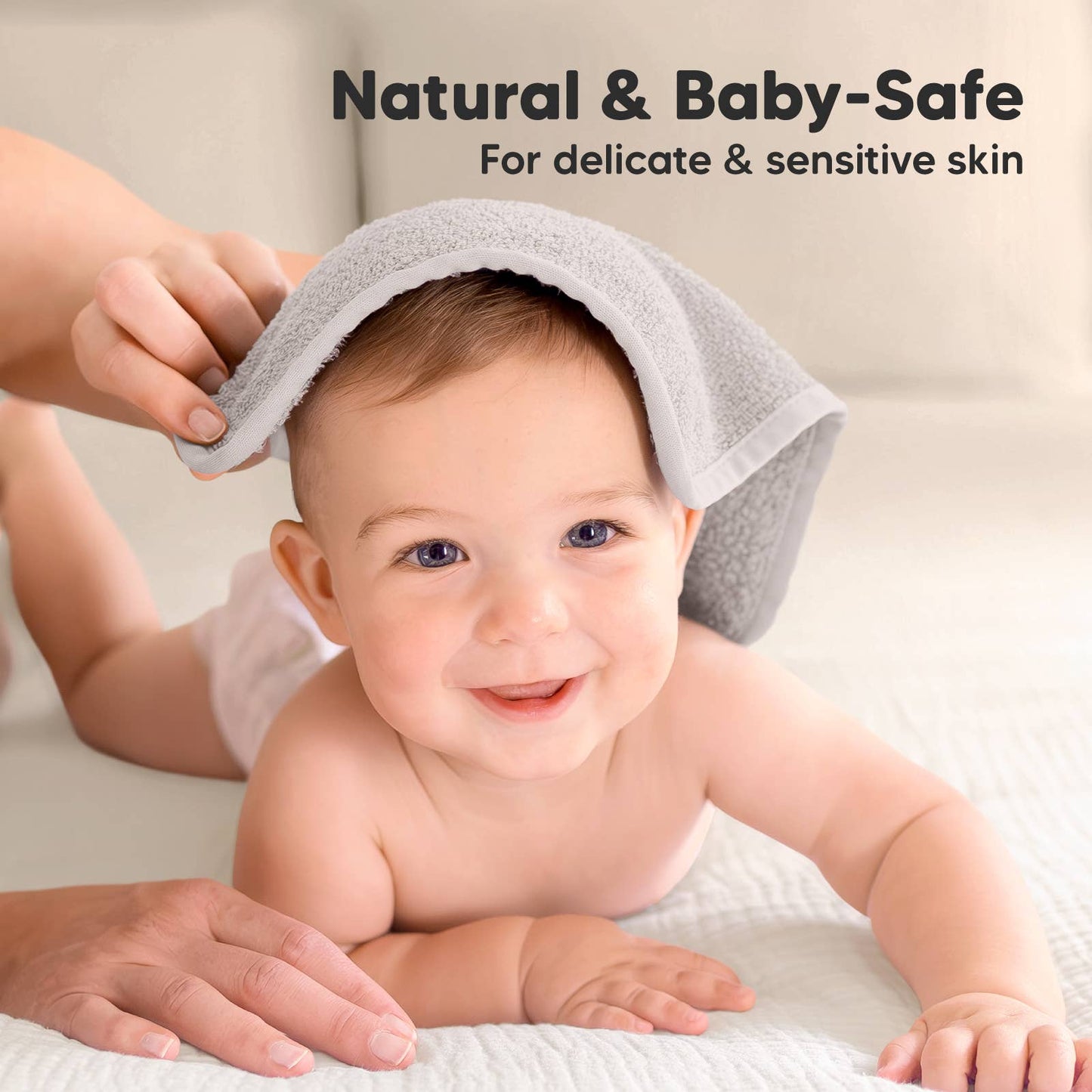 Heather Grey Pack Baby Wash Cloths