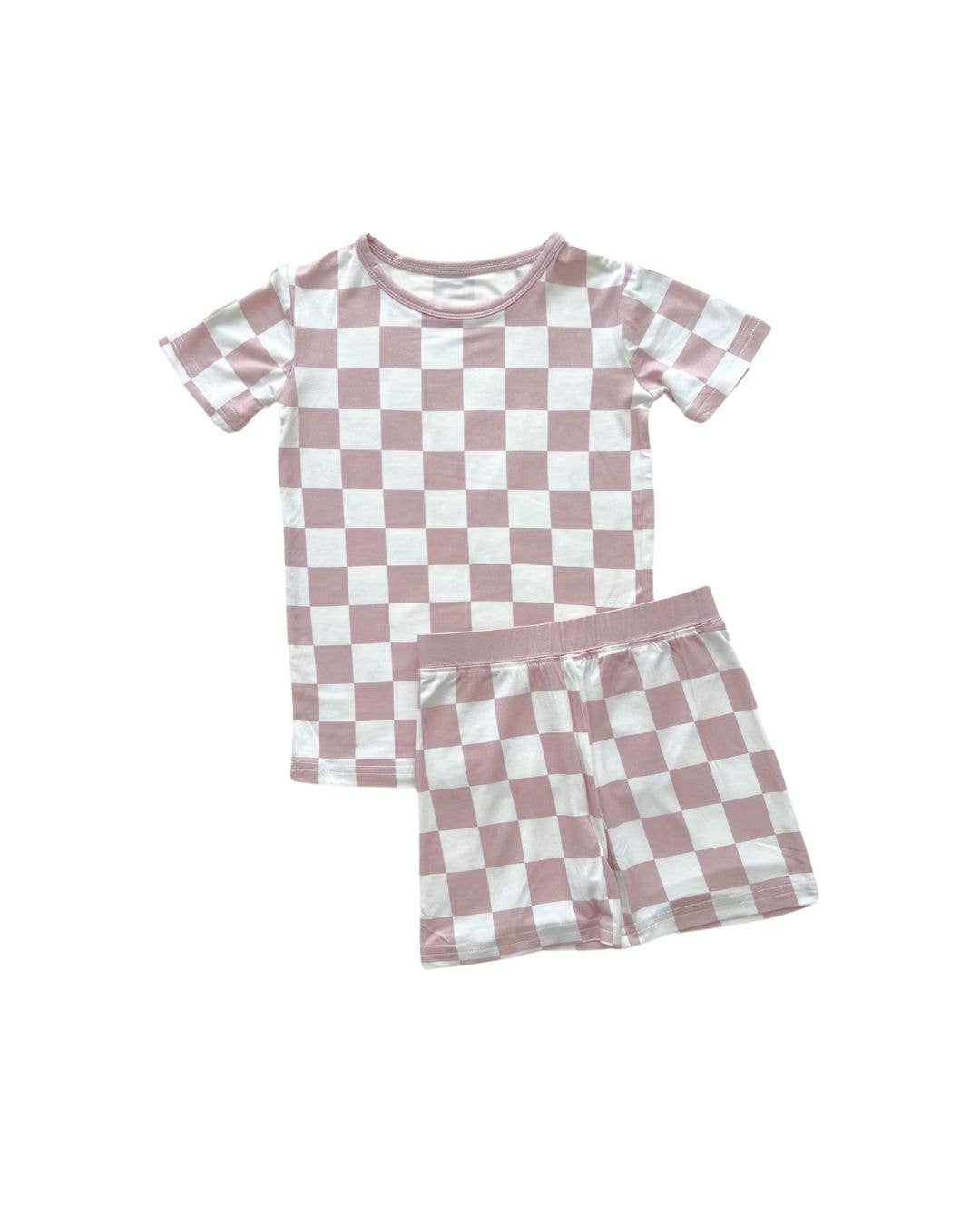 Shorts Set | Latte Checkered