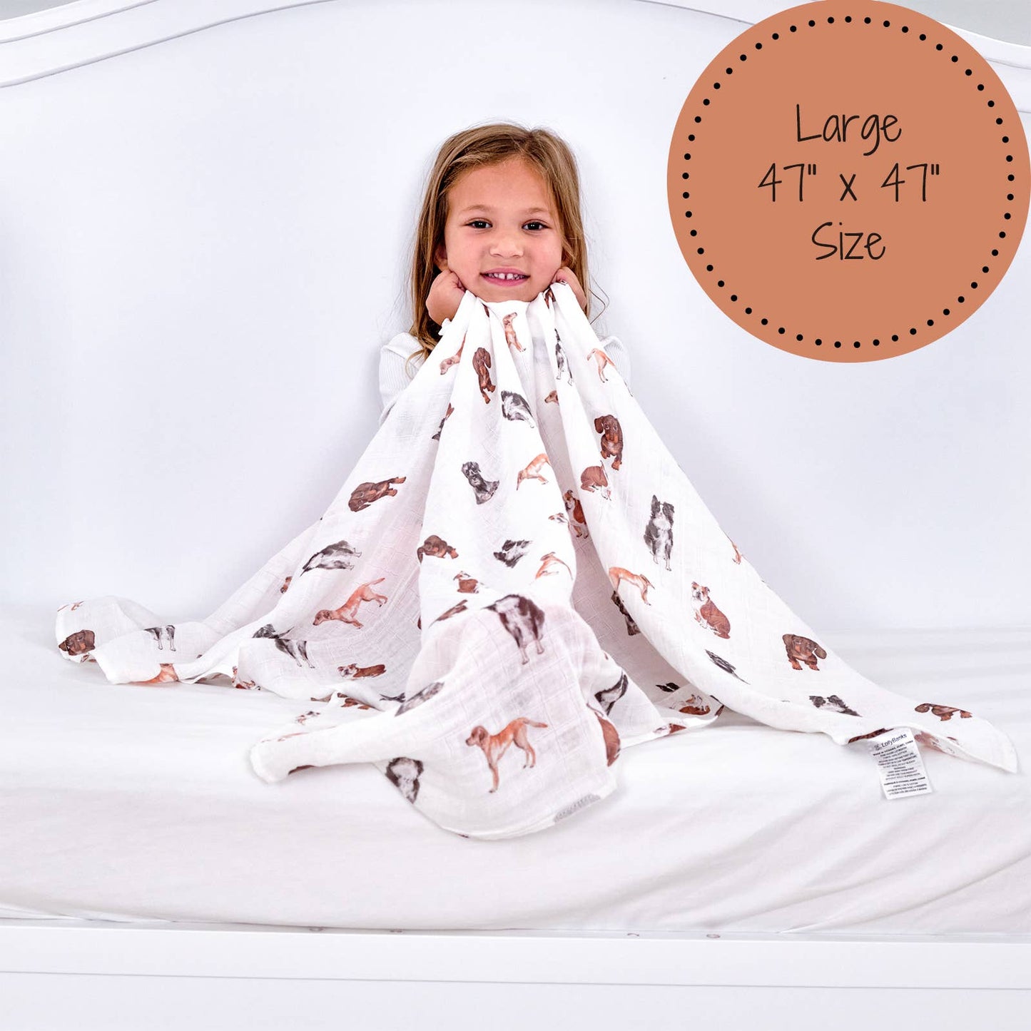 Dog Print Swaddle Blanket
