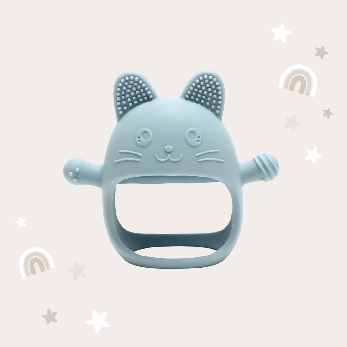 Cat Teething Mitt - Dusty Teal