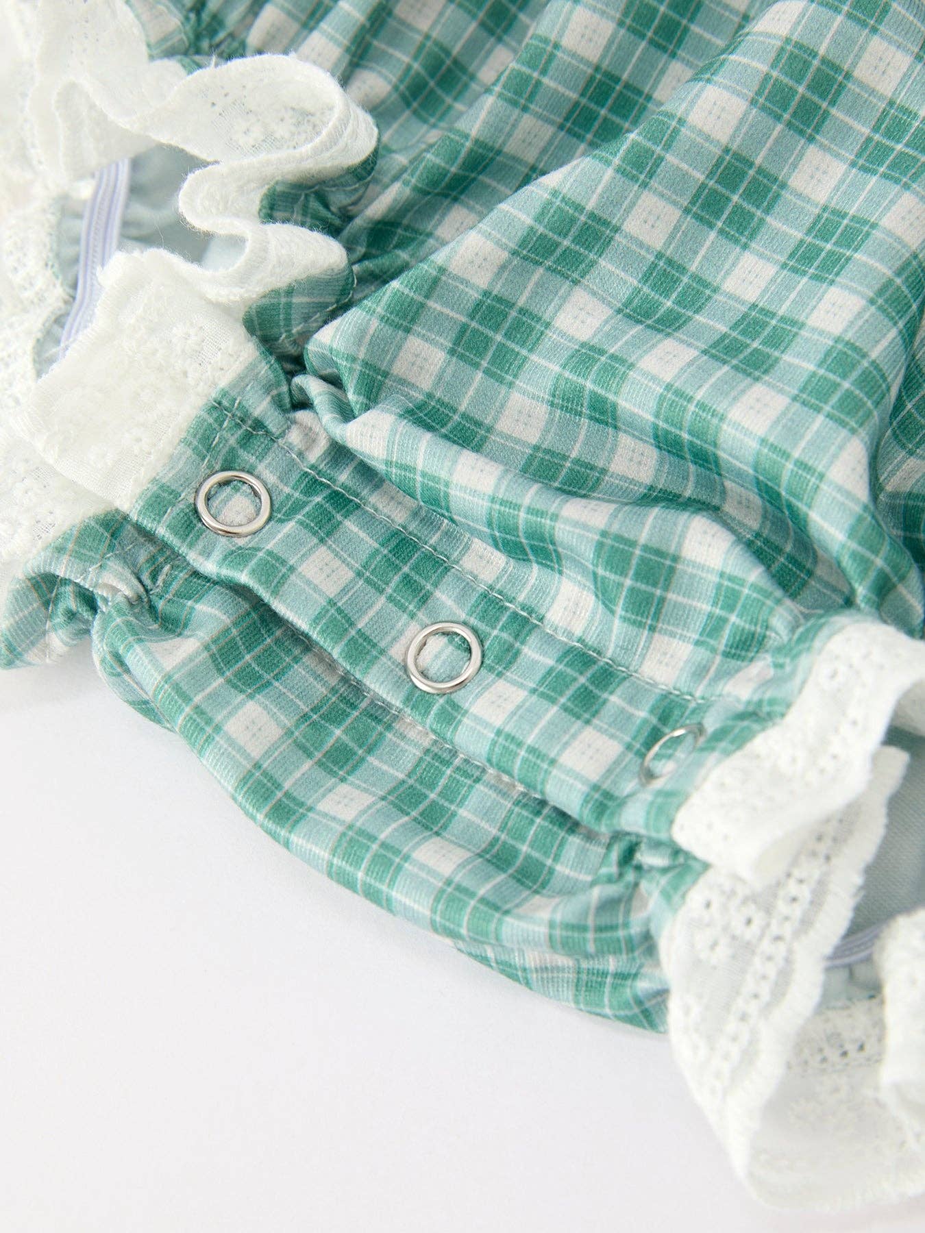 Western Plaid Bubble Romper