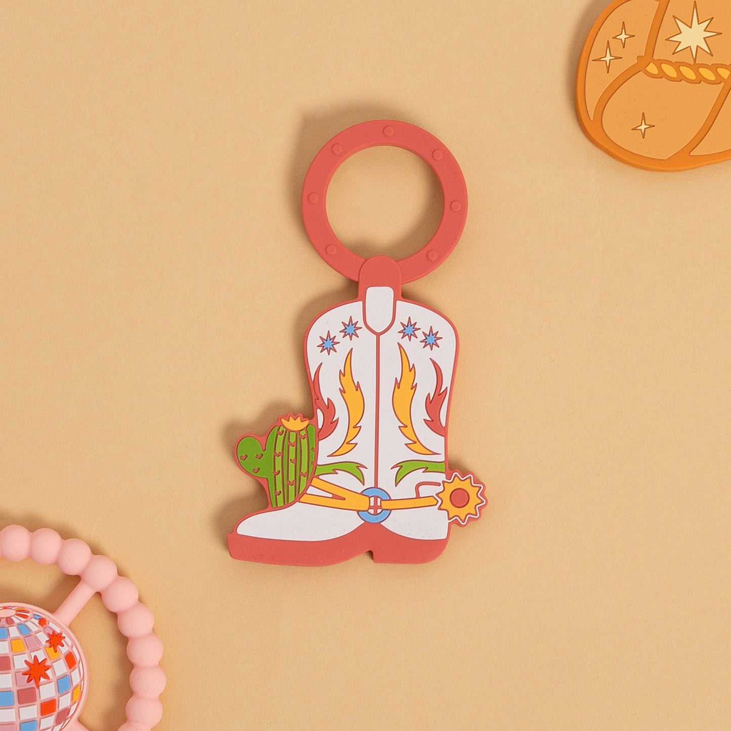 Western Cowboy Boot Teether