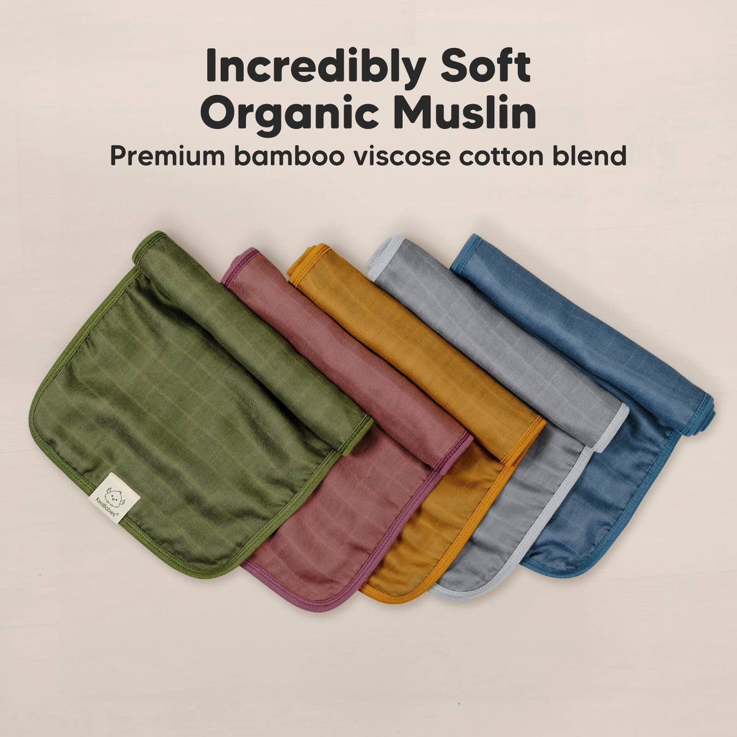 Coral Pack Muslin Burp Cloths