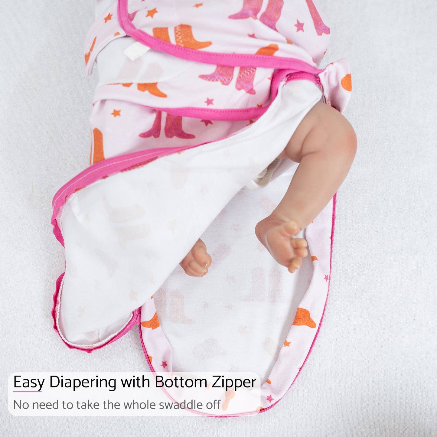 Life is Better in Pink Boots Swaddle