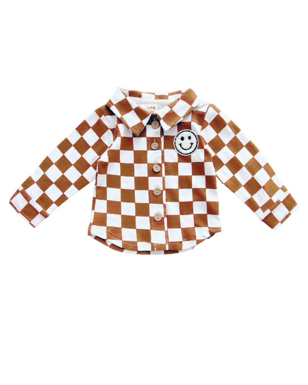 Fall Shacket | Smiley Checkered Copper