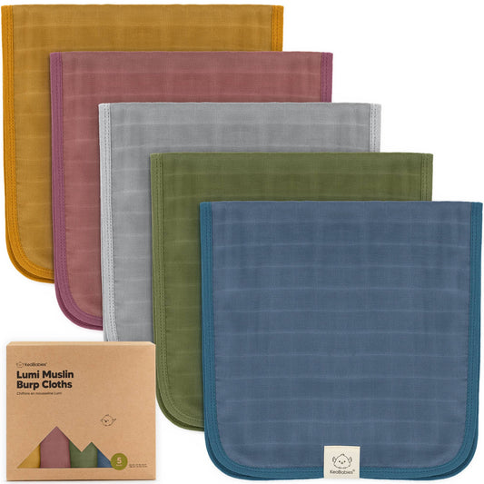 Coral Pack Muslin Burp Cloths