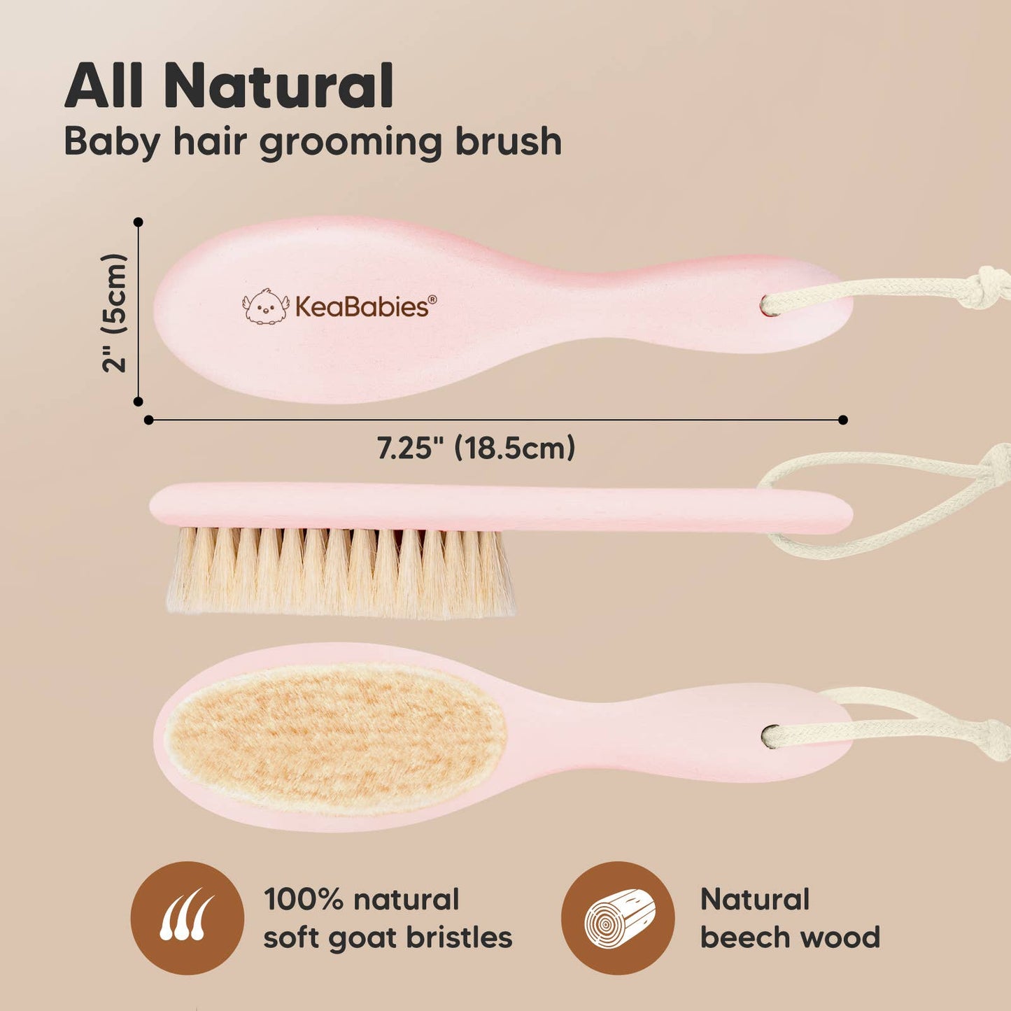 Pink - Baby Hair Brush