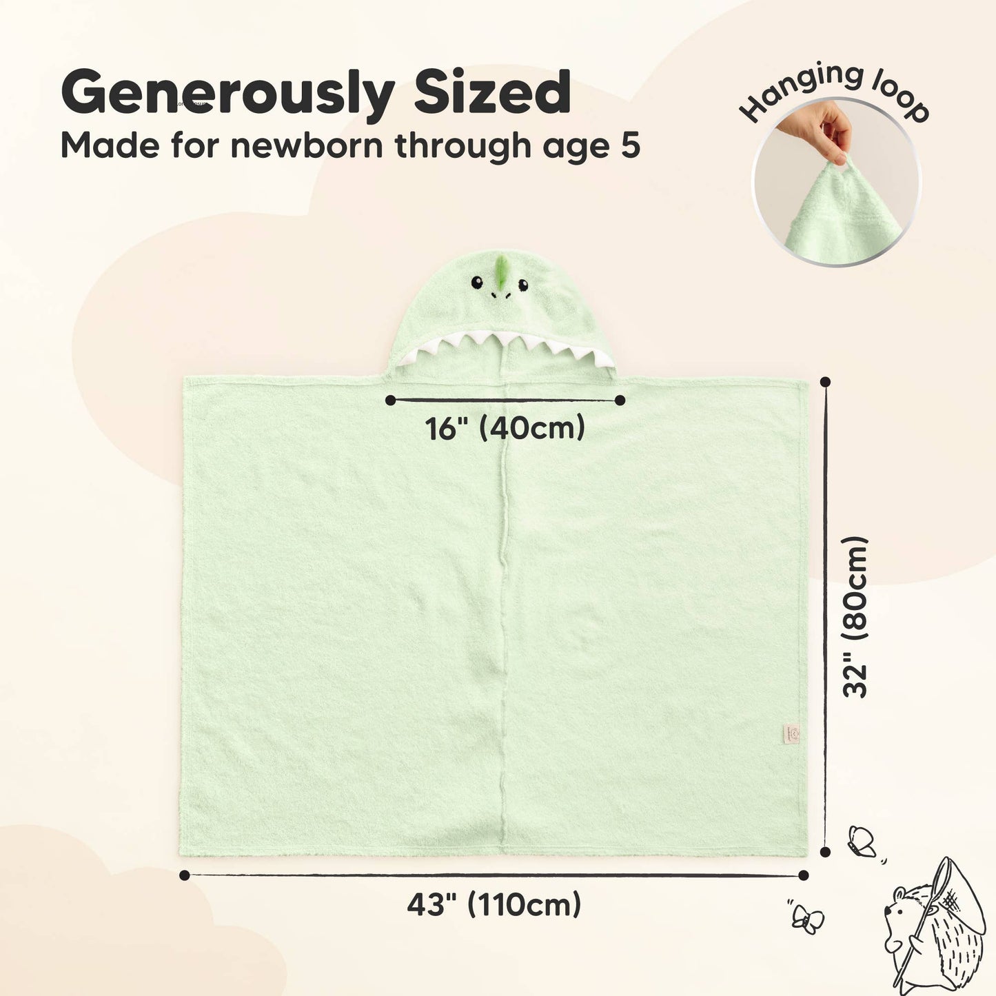 Draco Hooded Baby Bath Towels for Newborn