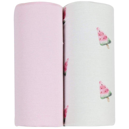 Watermelon & Pink Swaddle Blanket 2 Pack