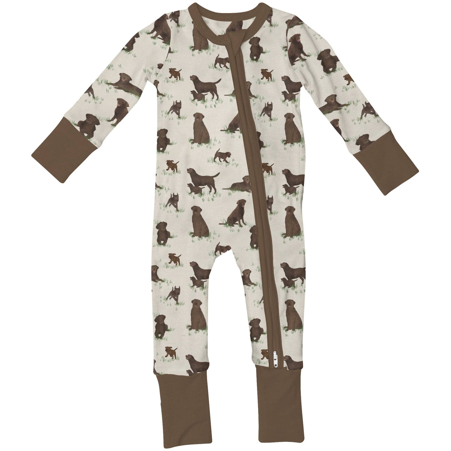 Chocolate Lab Dogs - Convertible Zippy PJs