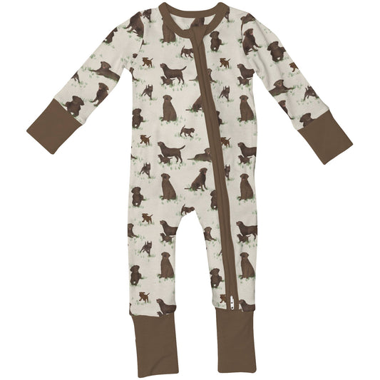 Chocolate Lab Dogs - Convertible Zippy PJs